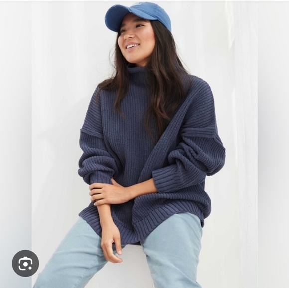 aerie Sweaters - Aerie Navy Blue Turtleneck Sweater
